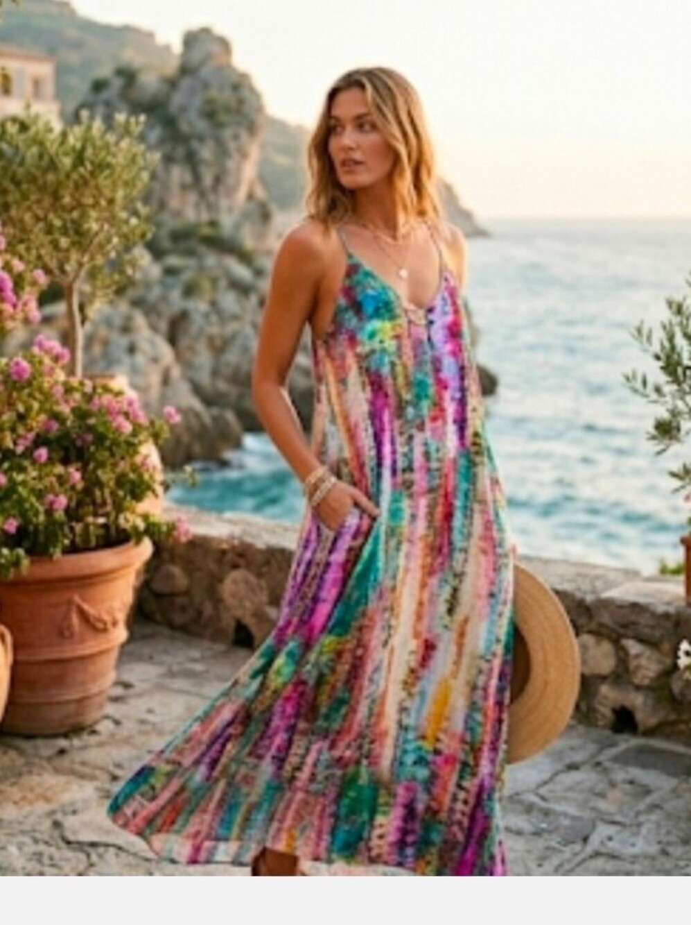 NWT Nicole Miller Watercolor Dress